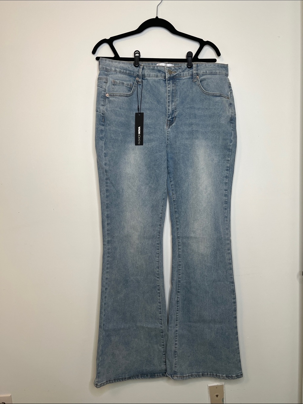 FASHIONNOVA Light Blue Flared Women's Jeans
